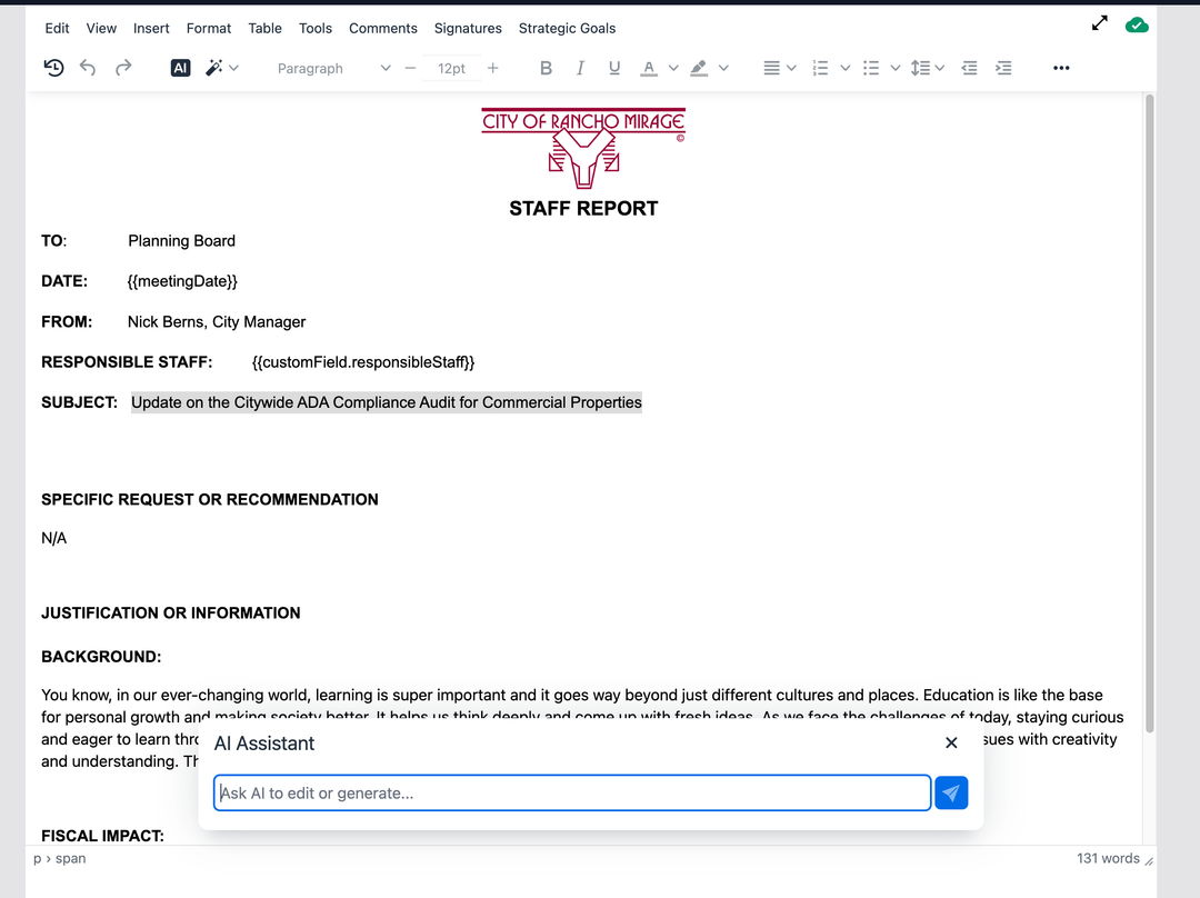 Data Variable Insertion