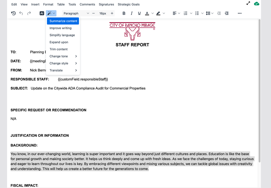 Data Variable Insertion